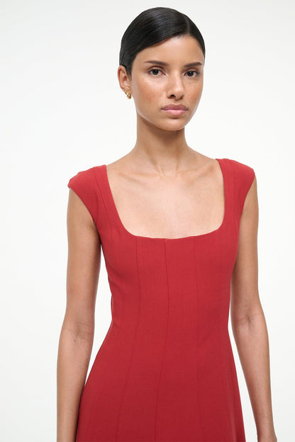 STAUD Sale Charlotte Dress Rouge