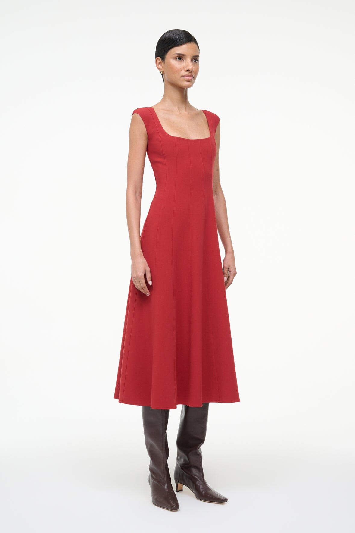 STAUD Sale Charlotte Dress Rouge