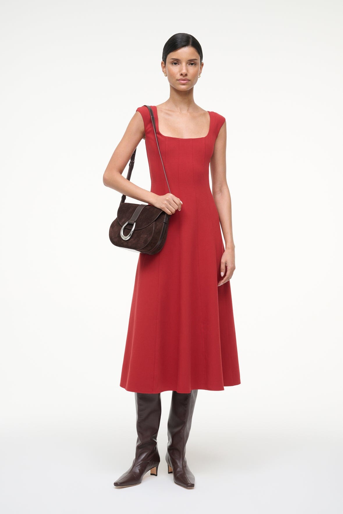 STAUD Sale Charlotte Dress Rouge