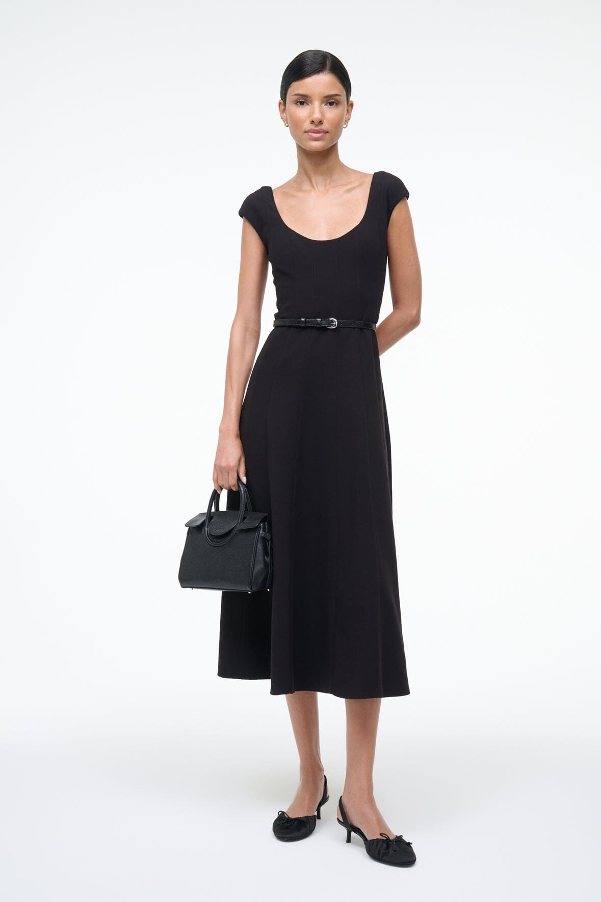 STAUD Sale Charlotte Dress Black