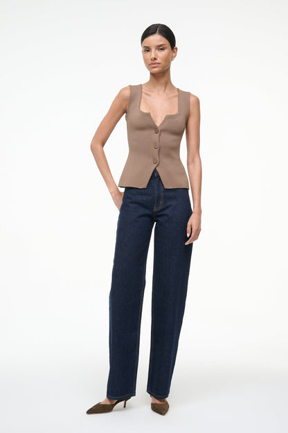 STAUD Sale Marisa Top Taupe