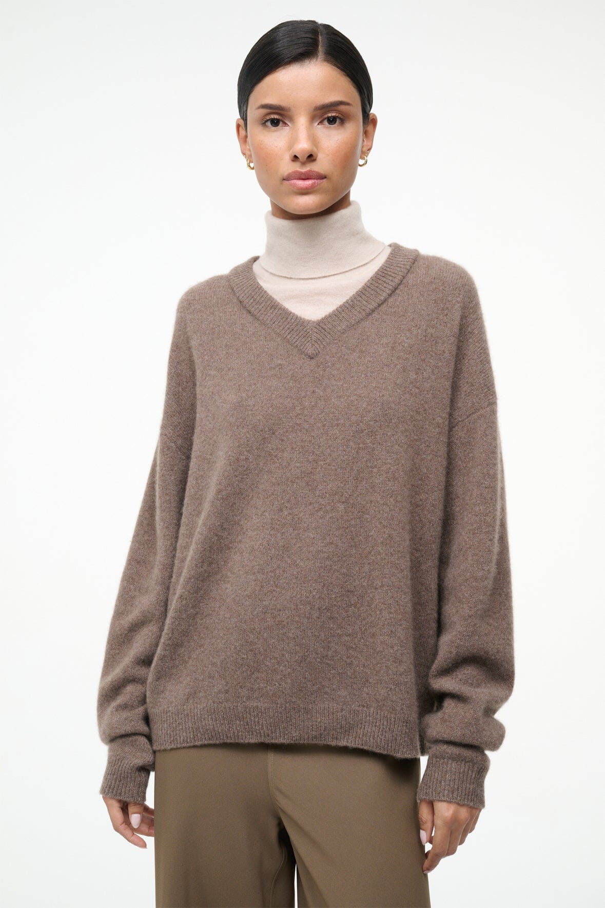 STAUD Sale Doris Cashmere Sweater Truffle