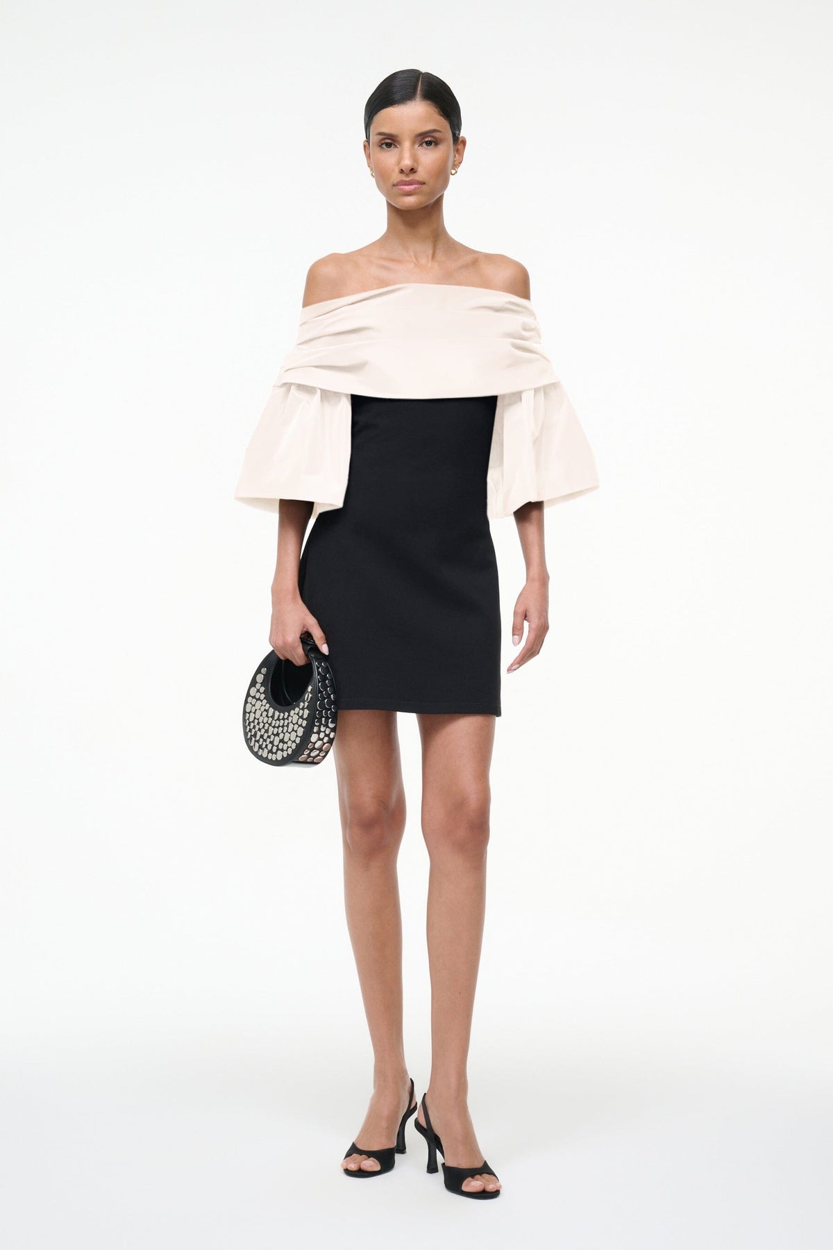 STAUD Sale Harper Dress Black Ivory