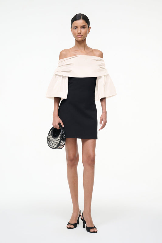 STAUD Sale Harper Dress Black Ivory
