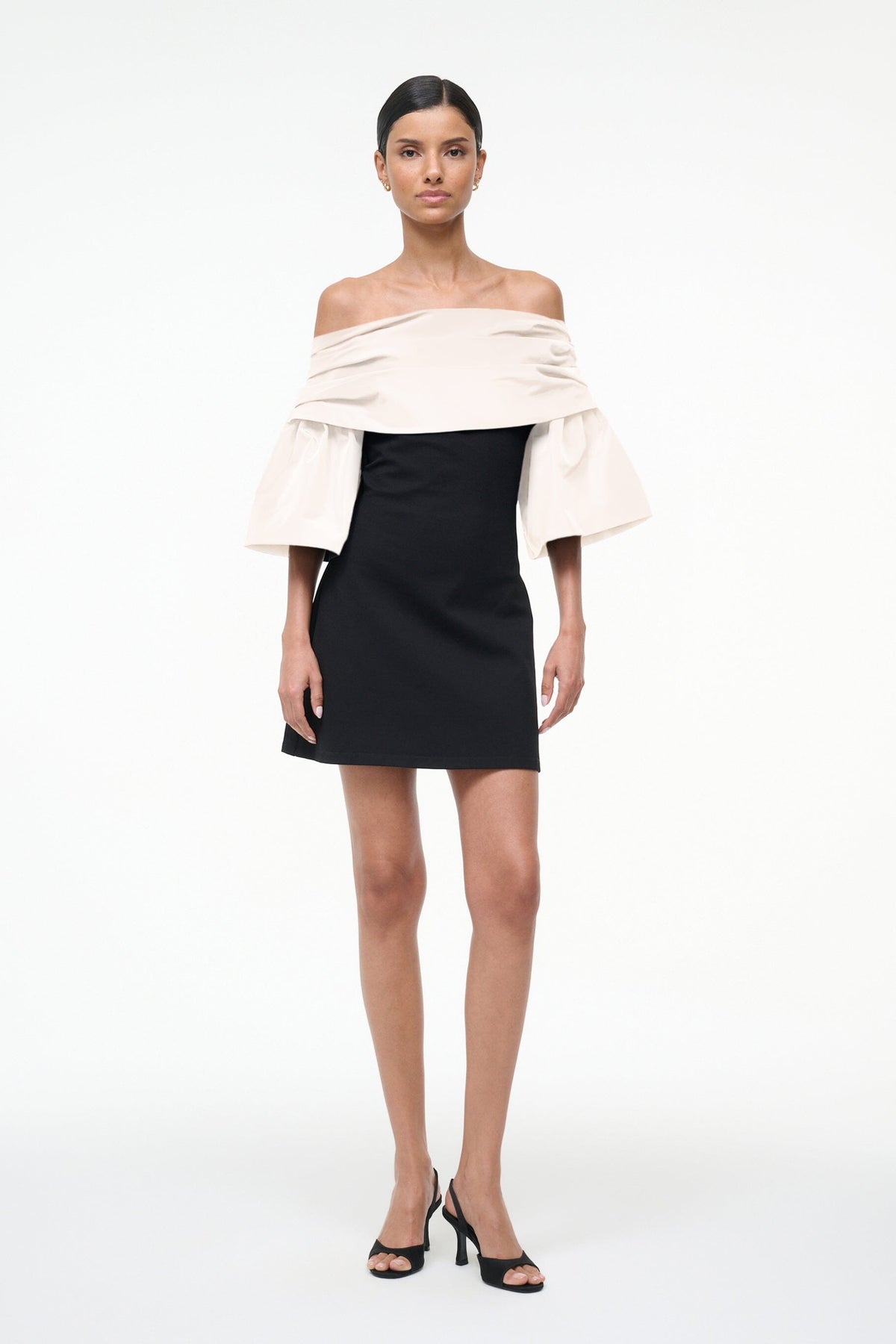 STAUD Sale Harper Dress Black Ivory