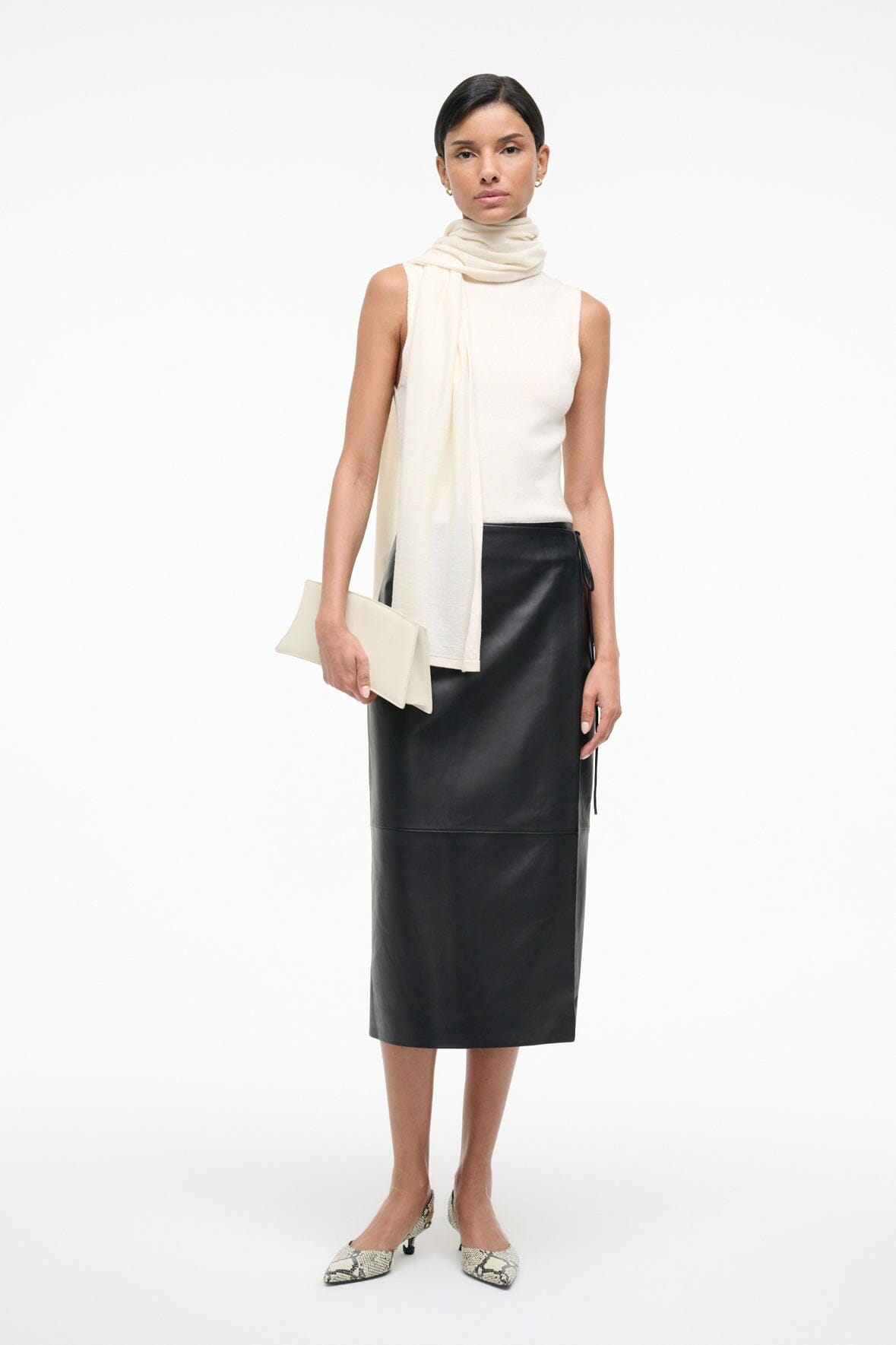 STAUD Sale Canal Top Ivory
