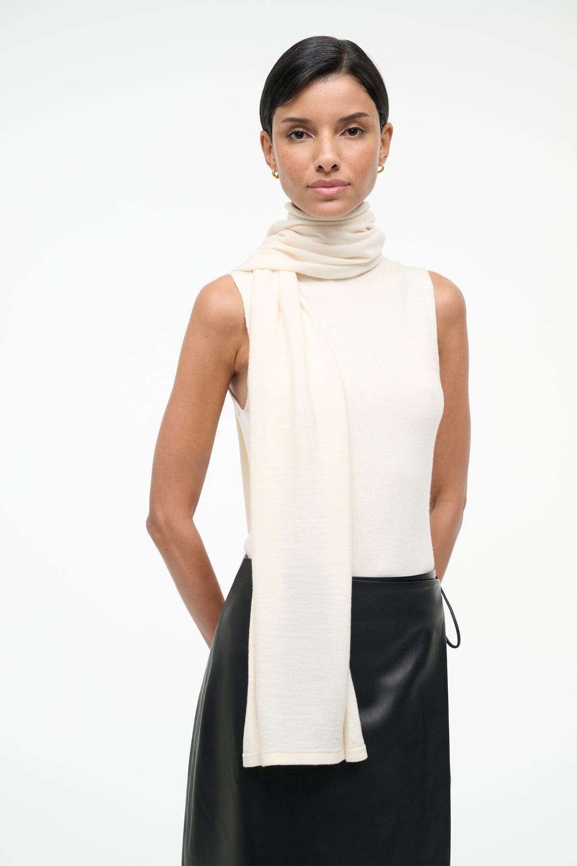 STAUD Sale Canal Top Ivory