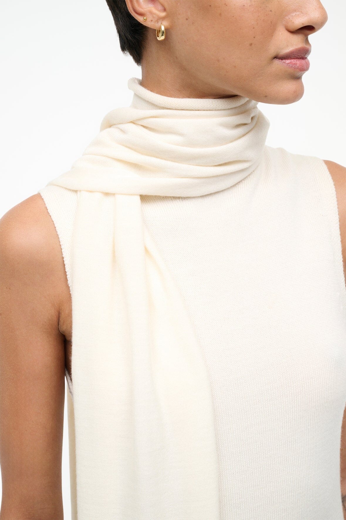 STAUD Sale Canal Top Ivory