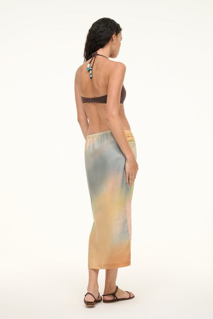 STAUD Sale Porto Linen Skirt Pastel Clouds