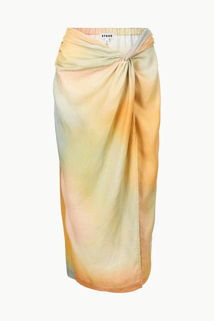 STAUD Sale Porto Linen Skirt Pastel Clouds