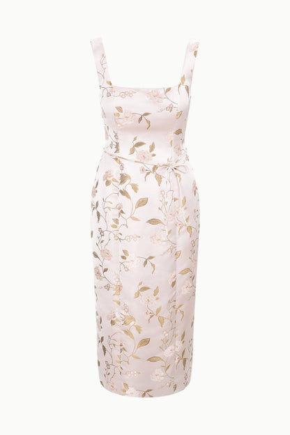 STAUD Sale Zoe Dress Rose Garden
