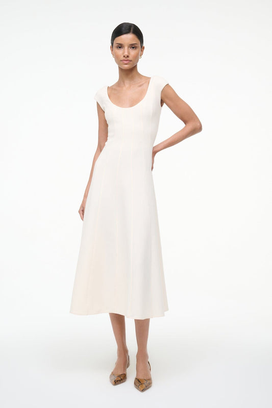 STAUD Sale Charlotte Dress Ecru