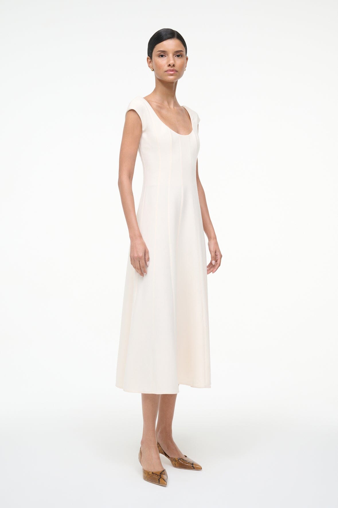 STAUD Sale Charlotte Dress Ecru
