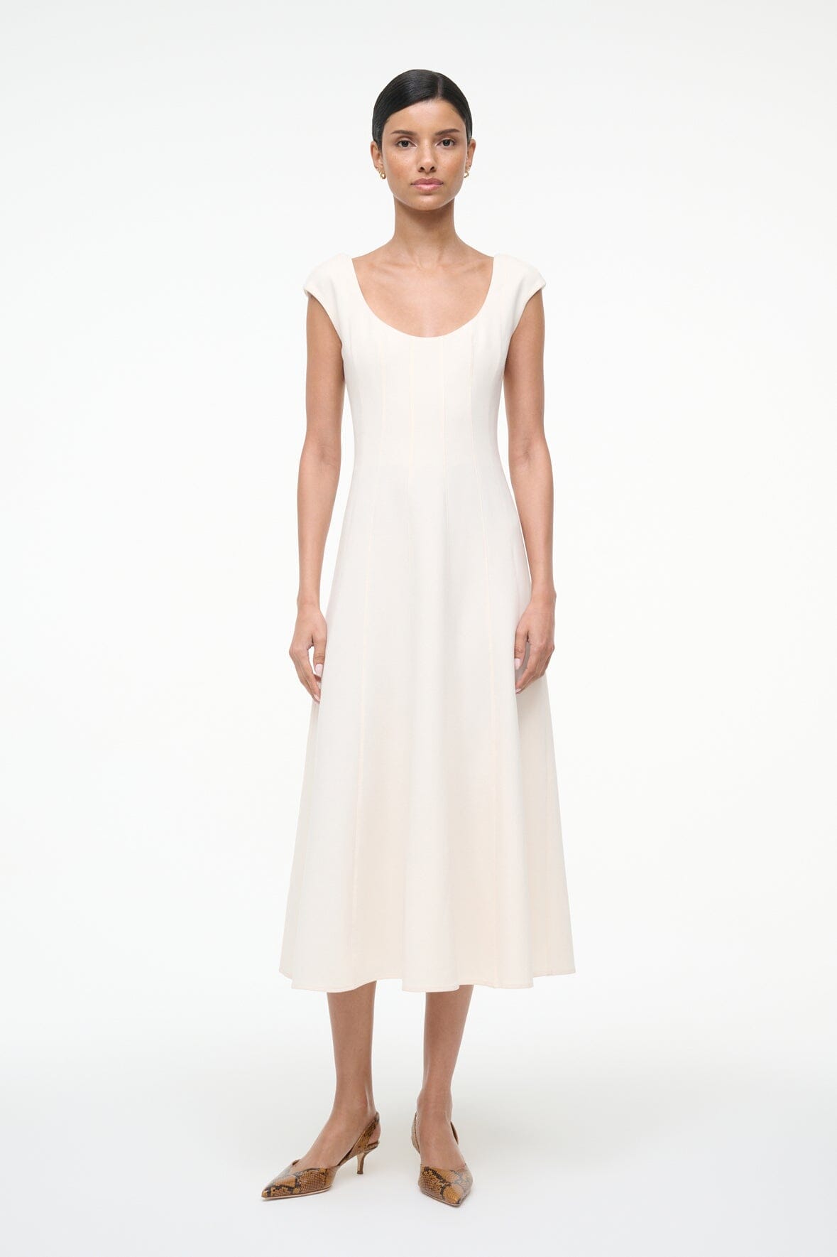 STAUD Sale Charlotte Dress Ecru