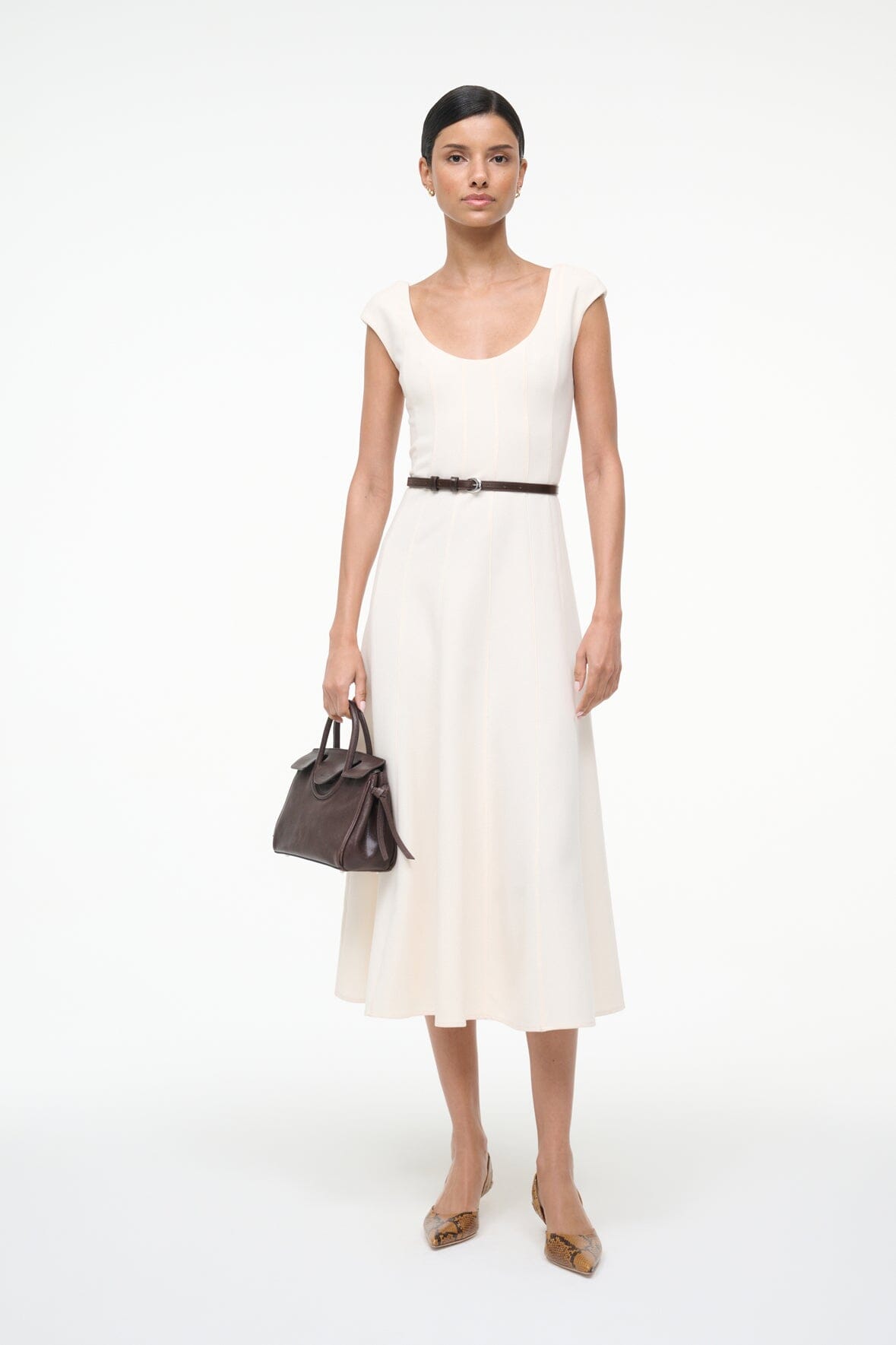 STAUD Sale Charlotte Dress Ecru