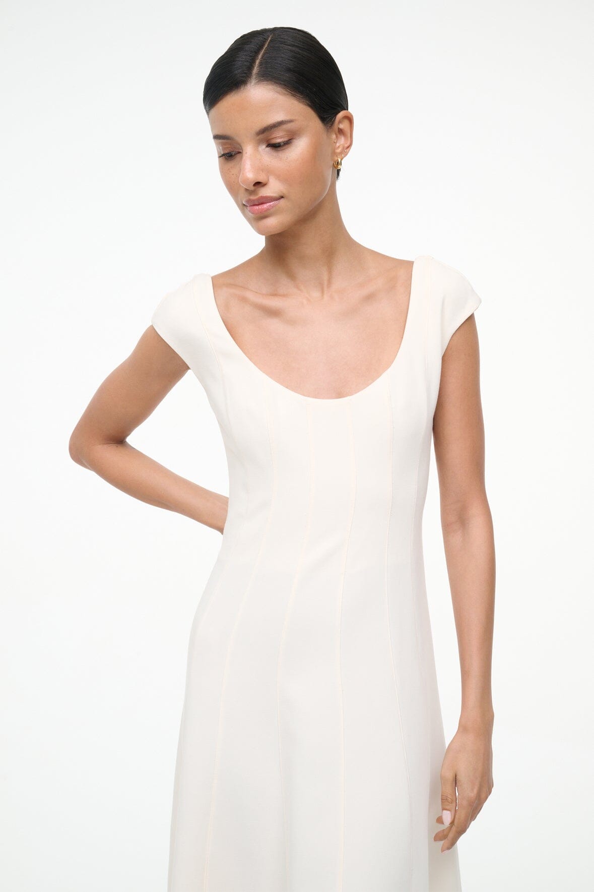 STAUD Sale Charlotte Dress Ecru