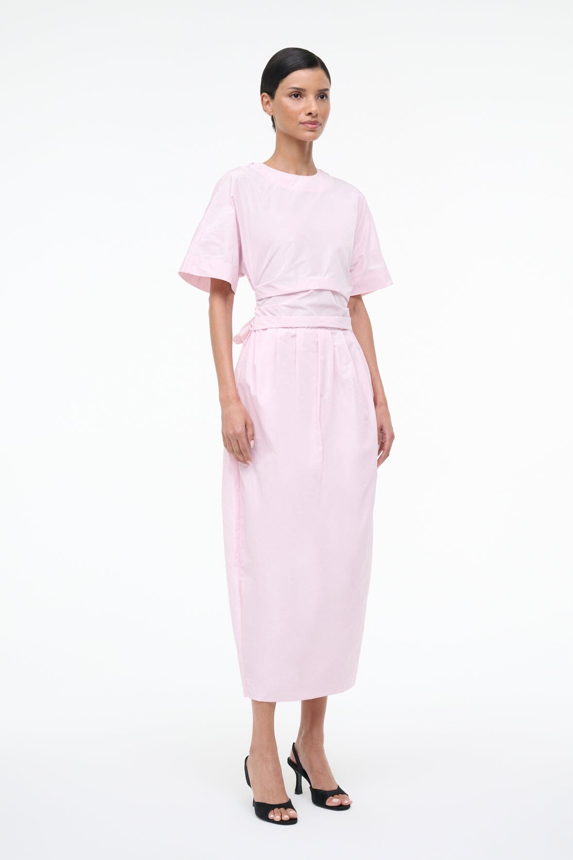 STAUD Sale Michelina Dress Puff Pink