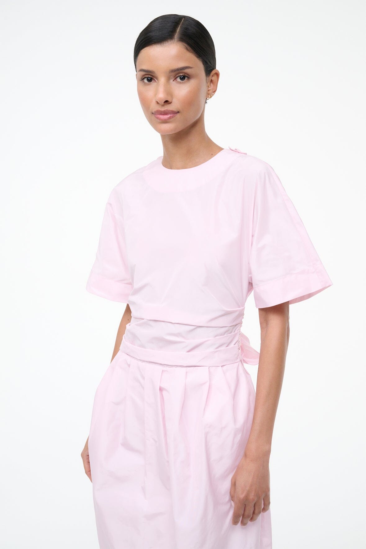 STAUD Sale Michelina Dress Puff Pink