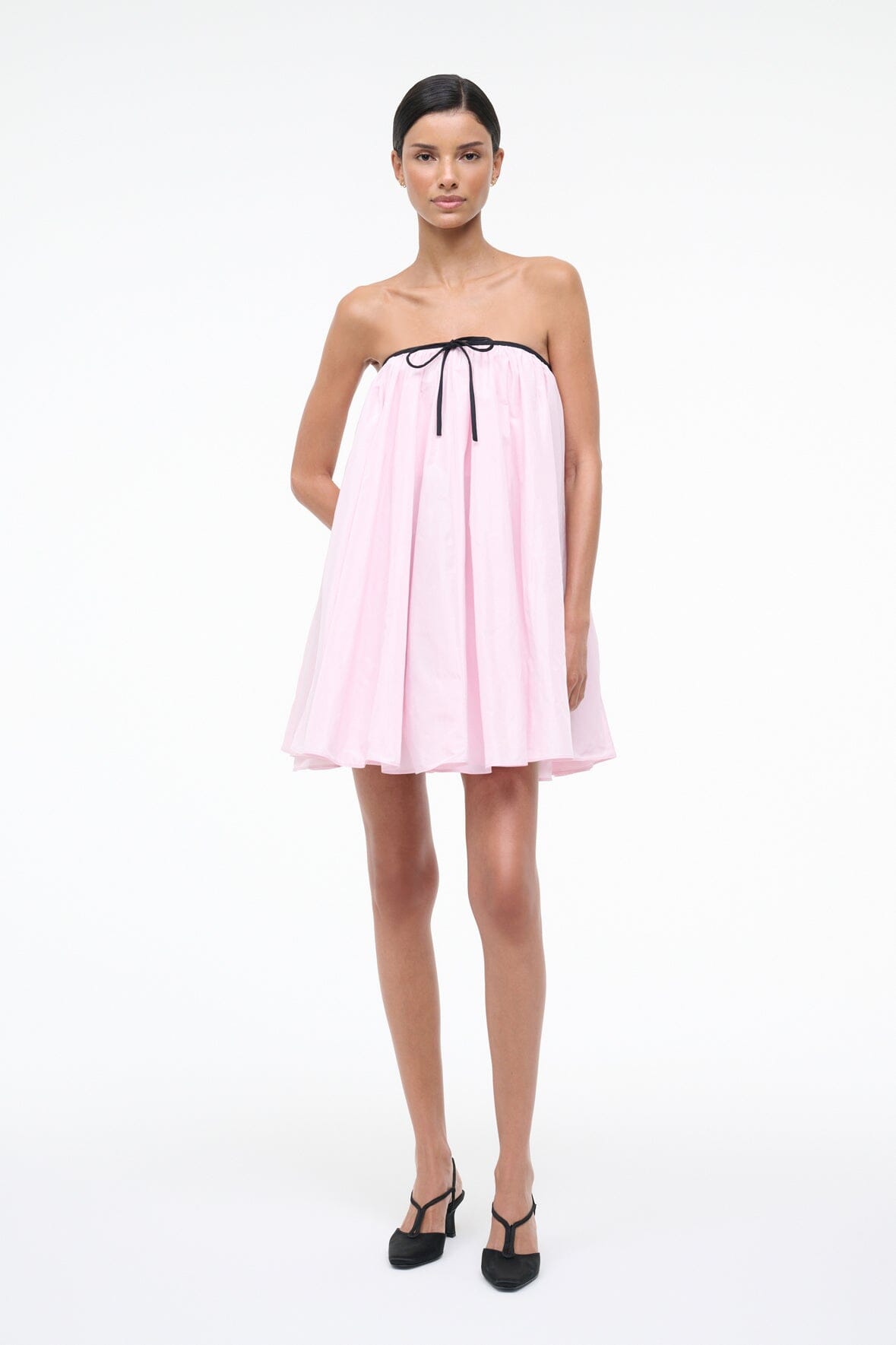 STAUD Sale Sofia Dress Puff Pink
