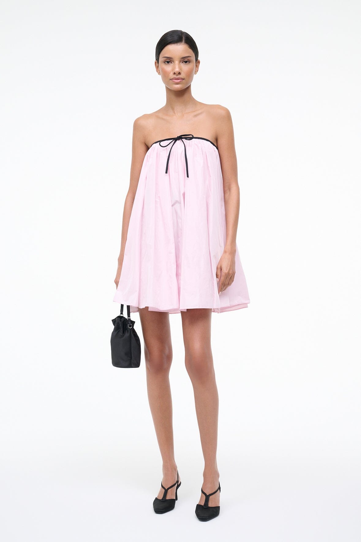 STAUD Sale Sofia Dress Puff Pink