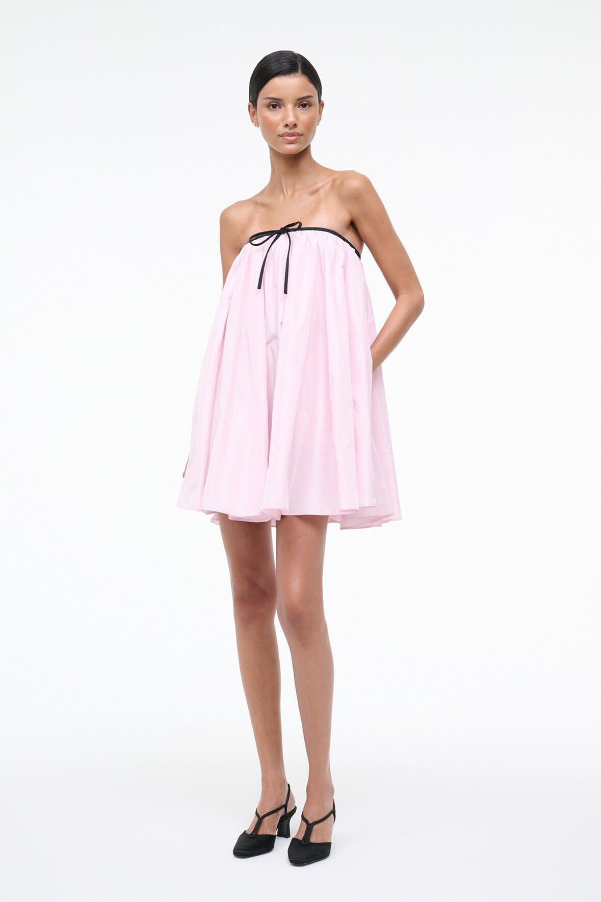 STAUD Sale Sofia Dress Puff Pink