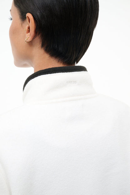 STAUD Sale Jeter Jacket Ivory Black