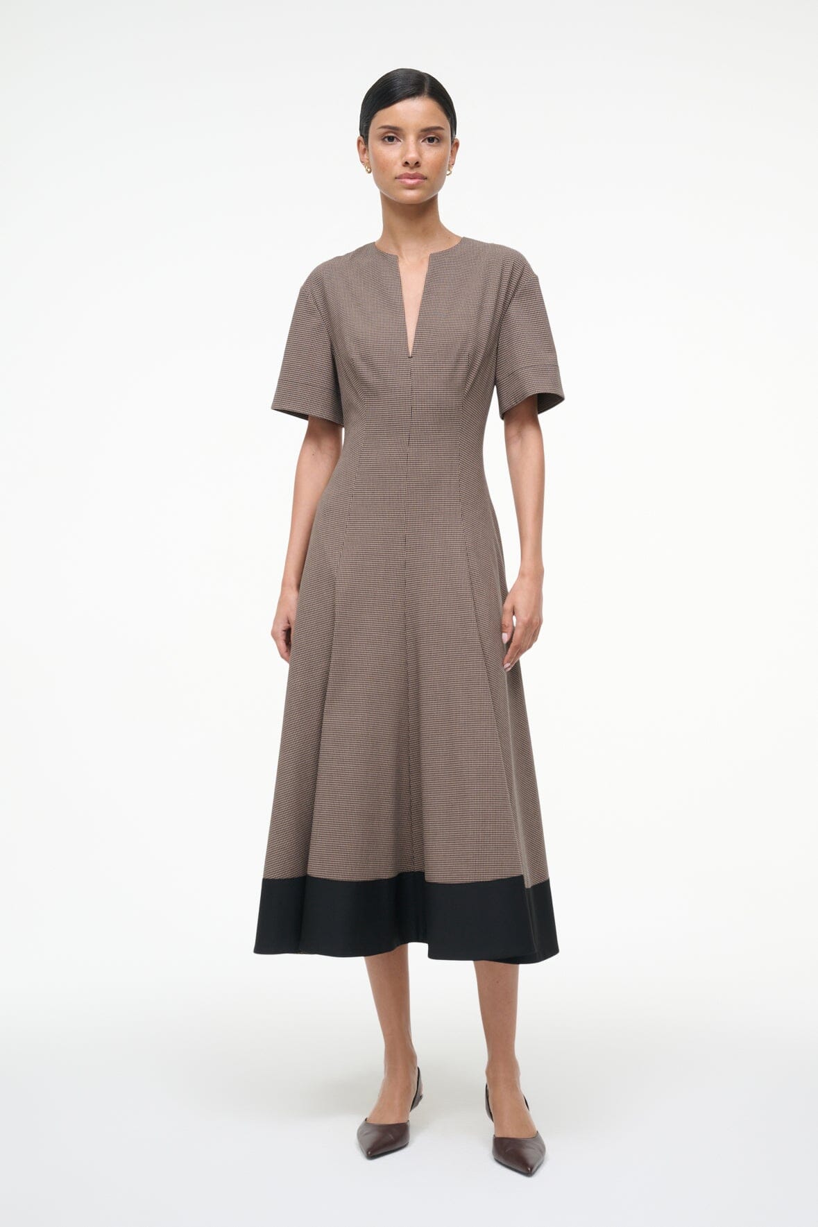 STAUD Sale Frances Dress Houndstooth