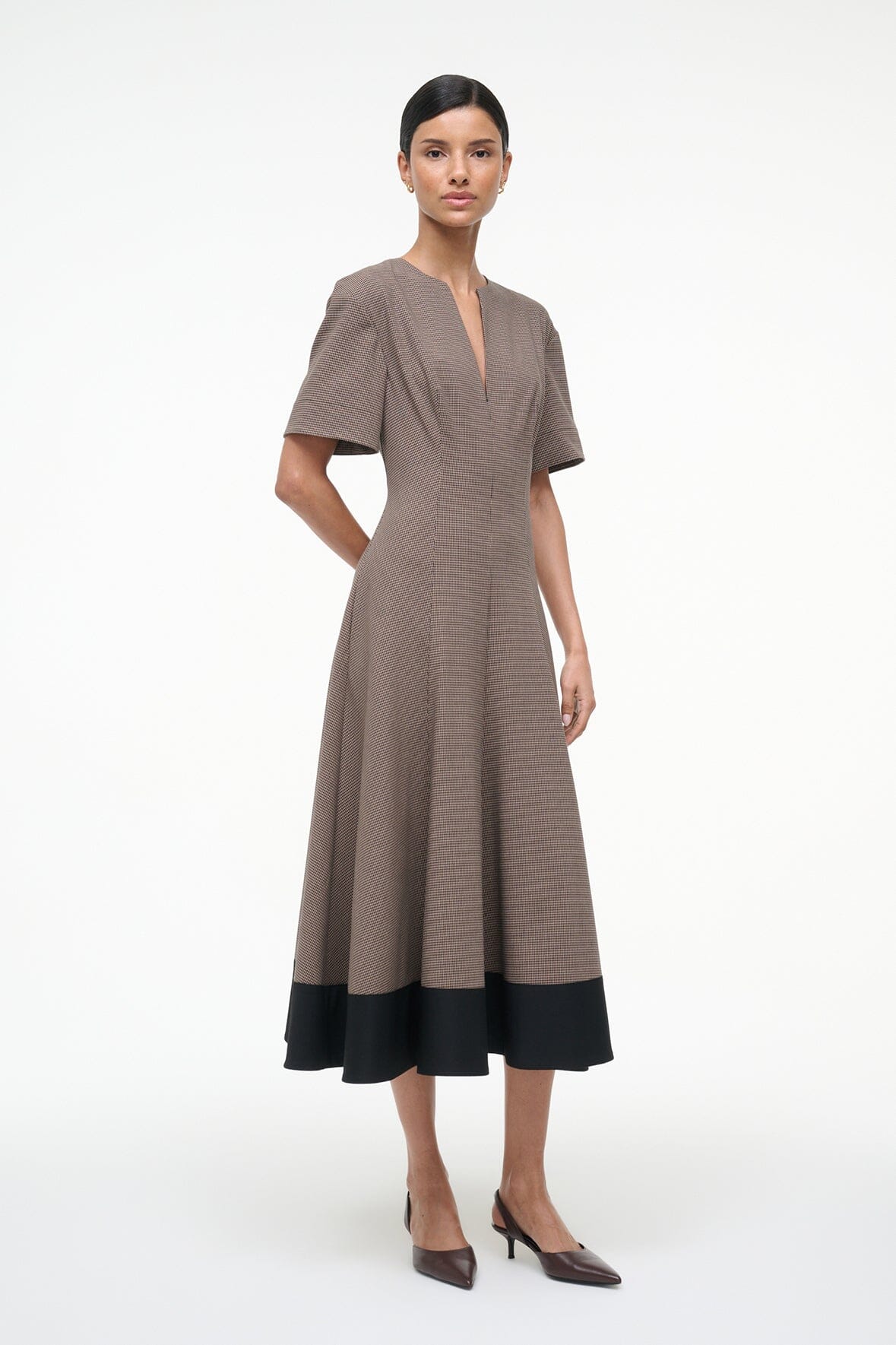 STAUD Sale Frances Dress Houndstooth