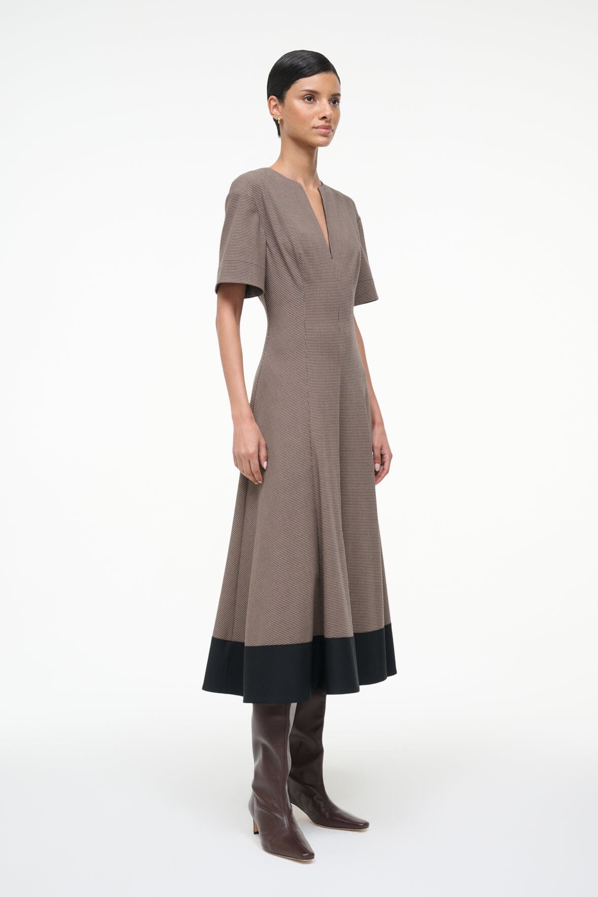 STAUD Sale Frances Dress Houndstooth