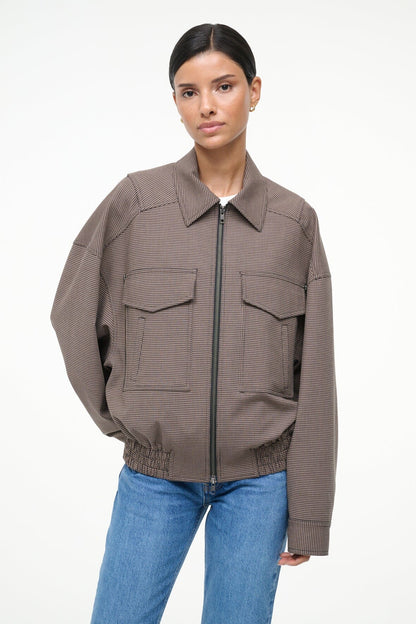 STAUD Sale Eugene Jacket Houndstooth