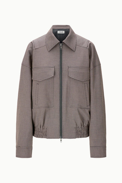 STAUD Sale Eugene Jacket Houndstooth