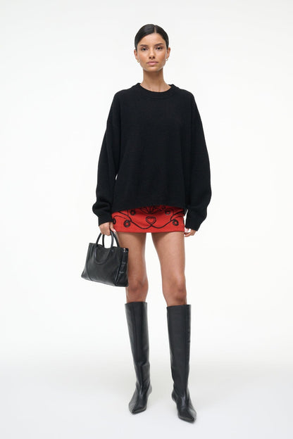 STAUD Sale Crest Skirt Cayenne Beaded