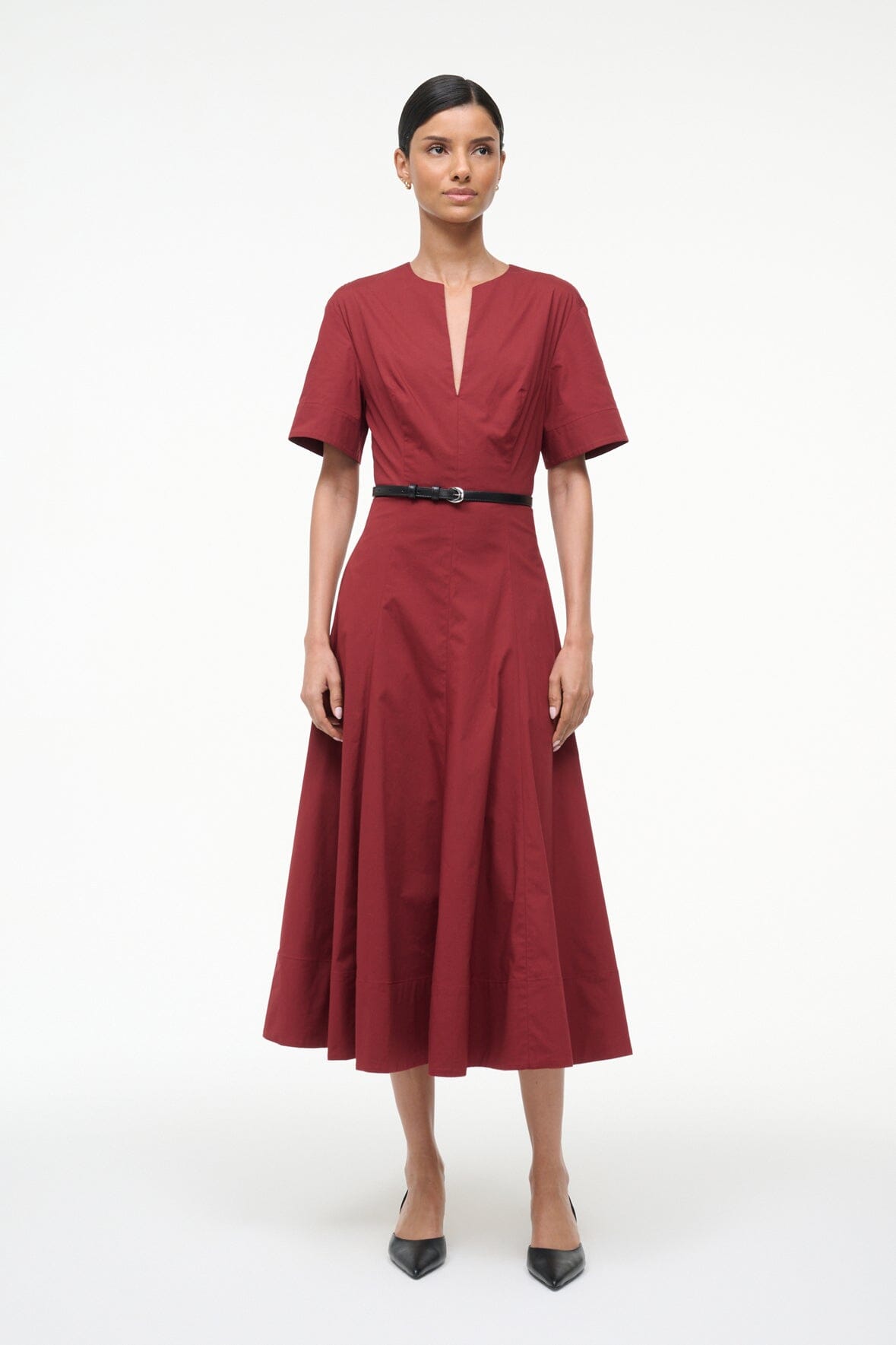 STAUD Sale Frances Dress Sangria