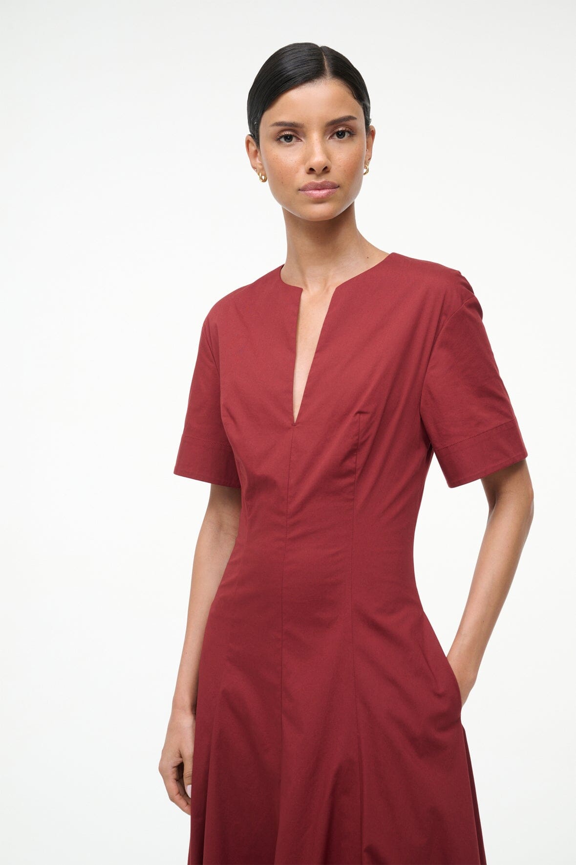 STAUD Sale Frances Dress Sangria