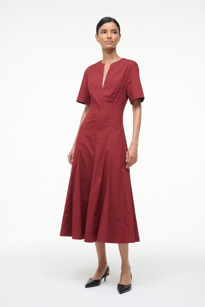 STAUD Sale Frances Dress Sangria