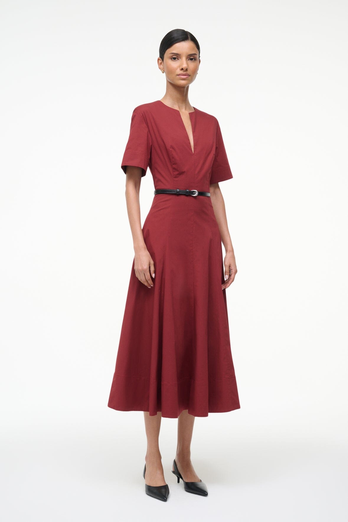 STAUD Sale Frances Dress Sangria