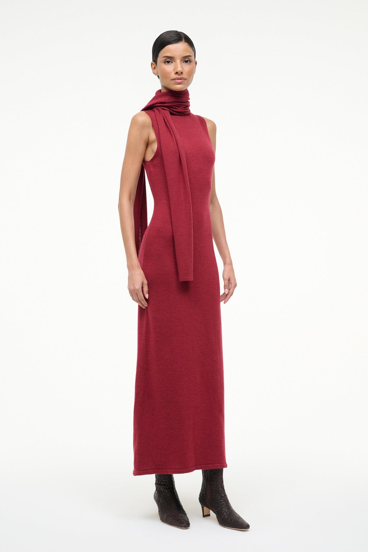 STAUD Sale Canal Midi Dress Sangria