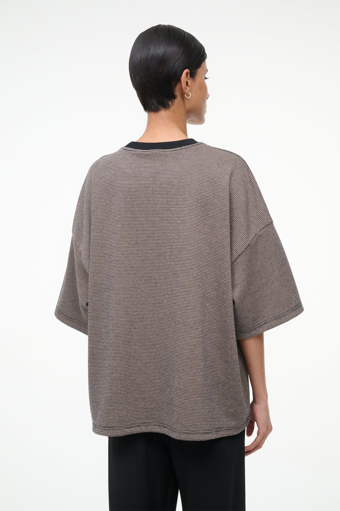STAUD Sale Capsule Top Houndstooth
