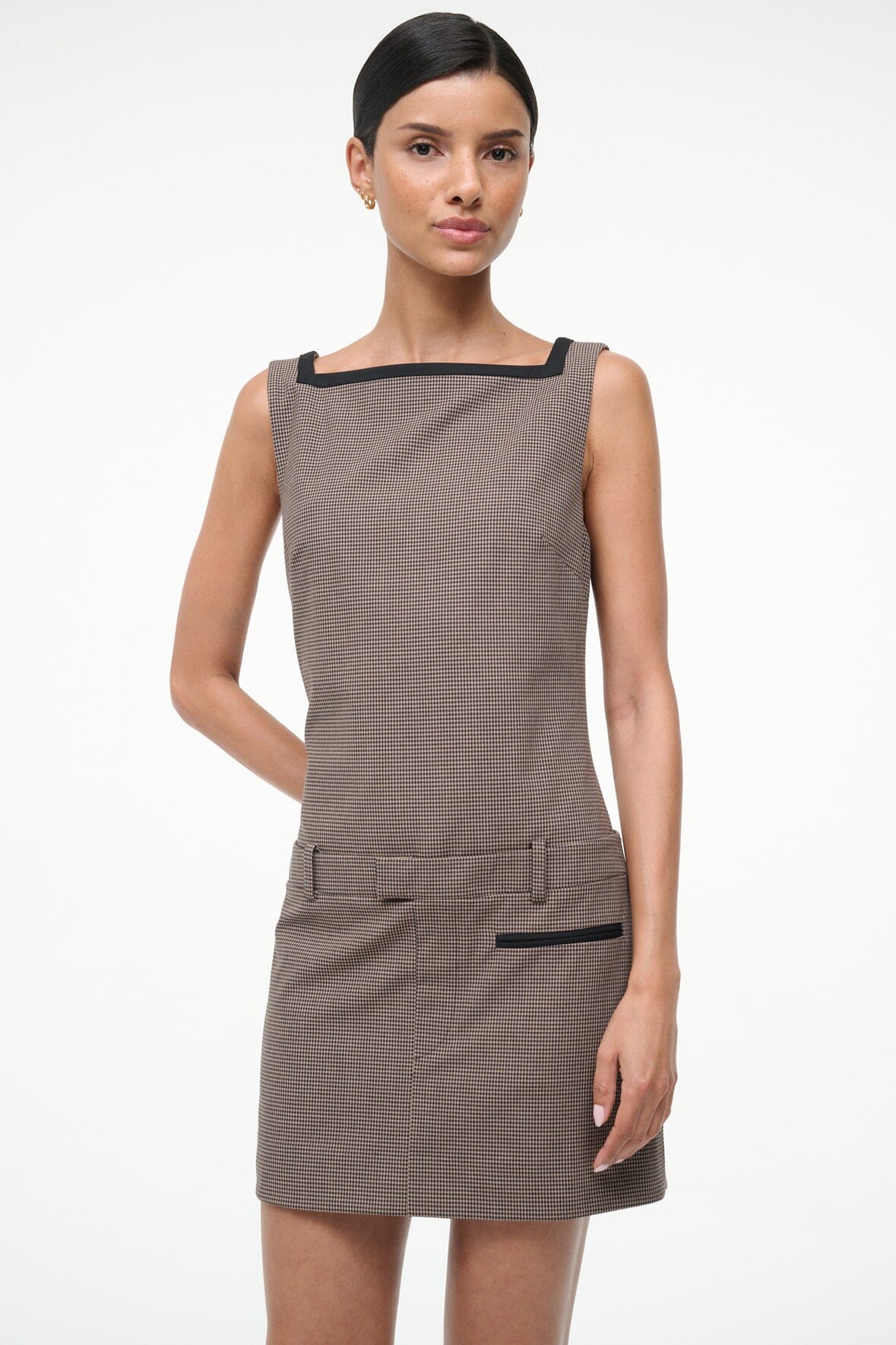 STAUD Sale Skyla Dress Houndstooth