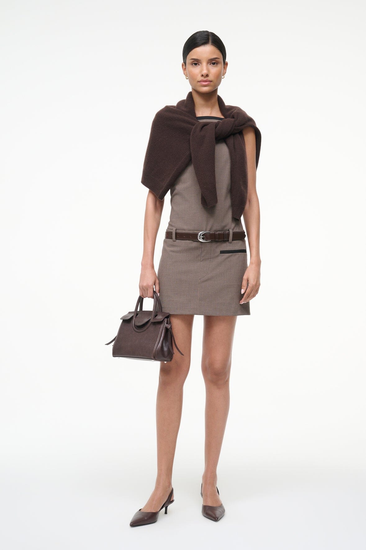 STAUD Sale Skyla Dress Houndstooth