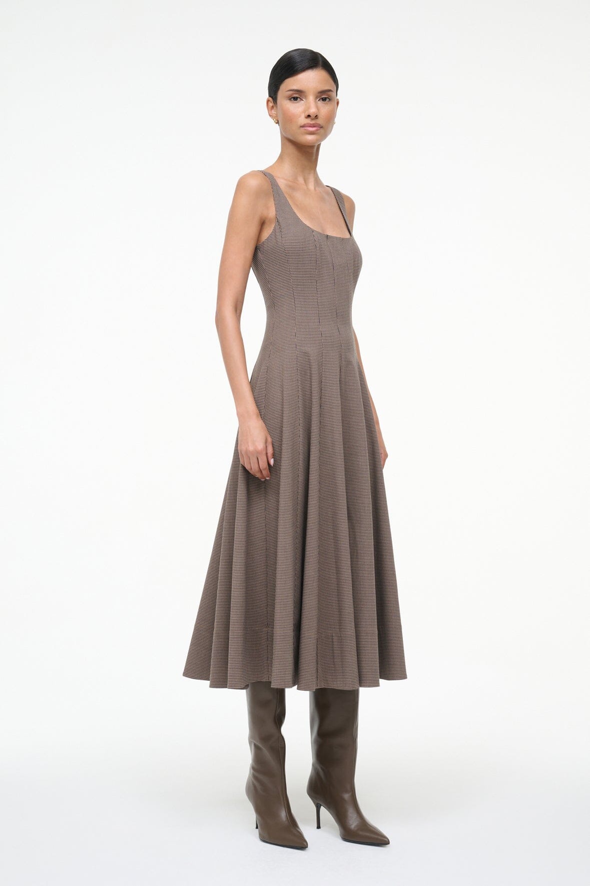STAUD Sale Wells Dress Houndstooth