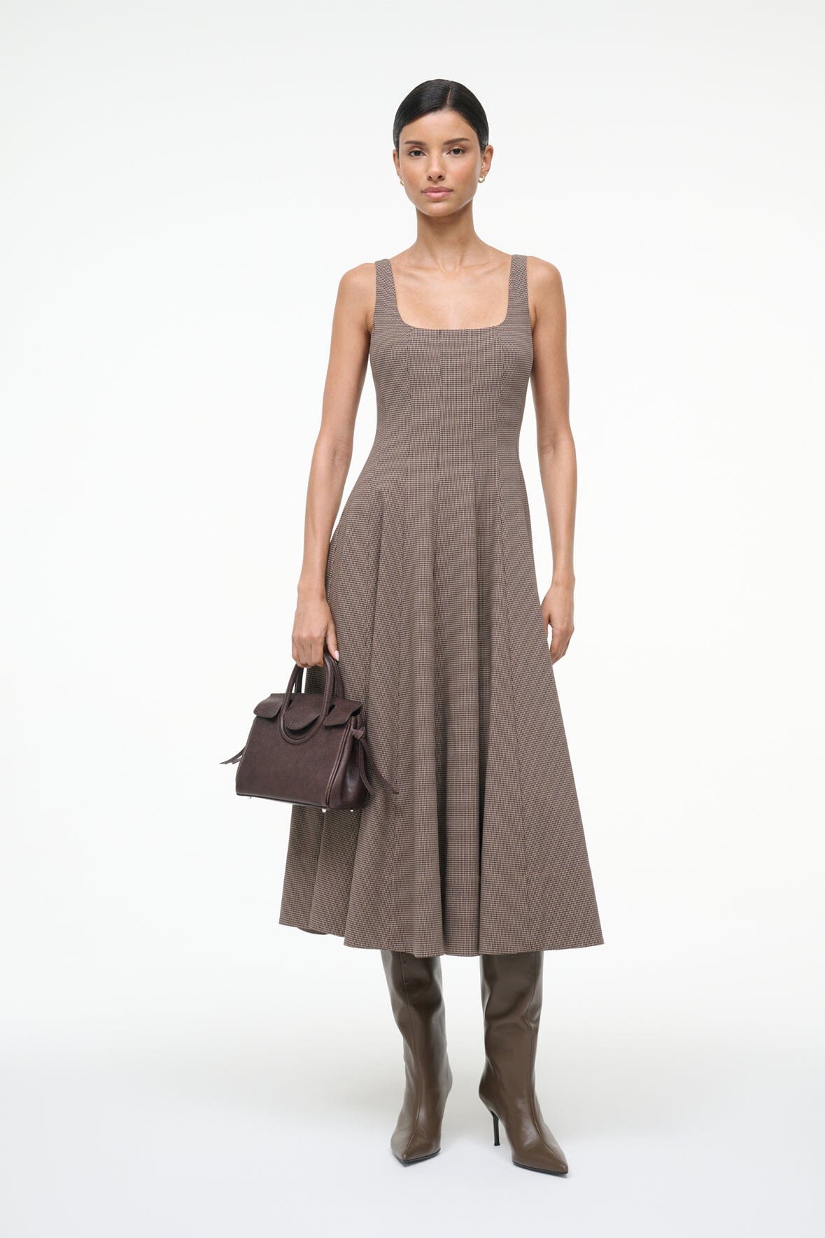 STAUD Sale Wells Dress Houndstooth
