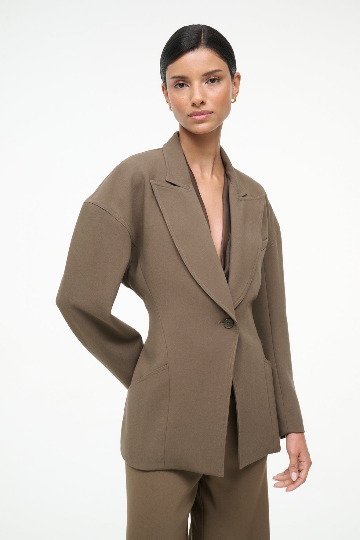 STAUD Sale Cole Blazer Truffle