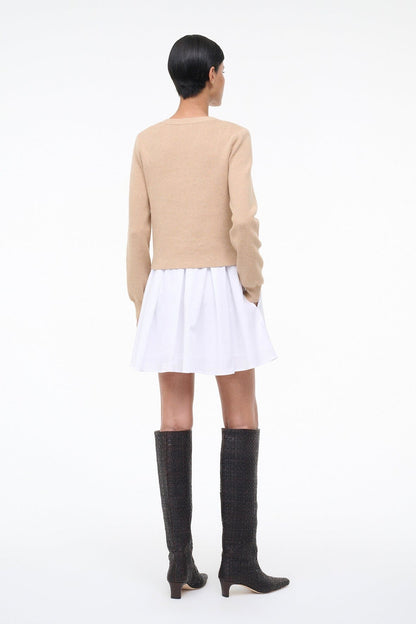 STAUD Sale Milo Dress Wheat White