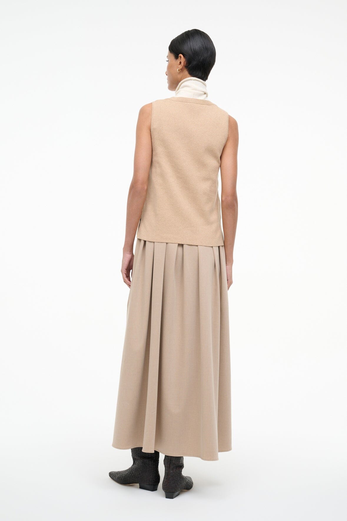 STAUD Sale Madeline Dress Wheat
