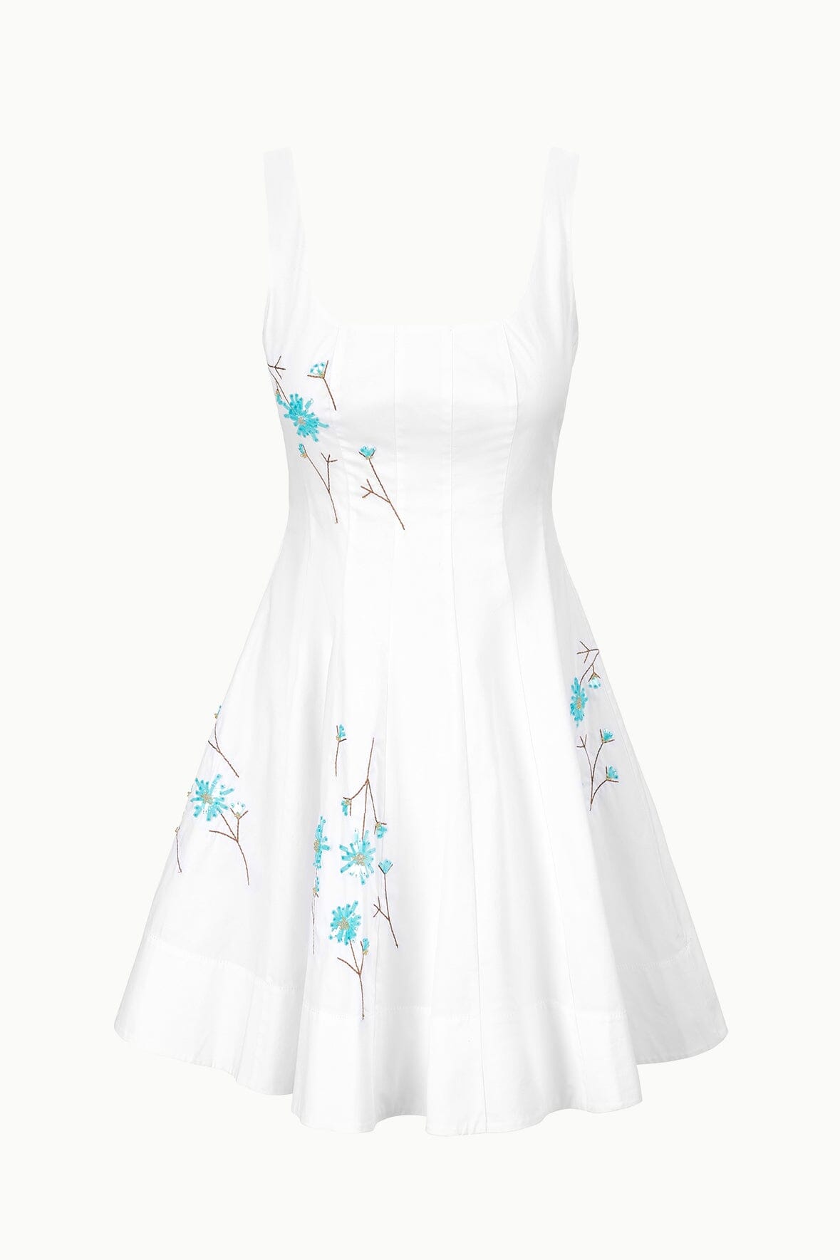 STAUD Sale Mini Wells Dress Dandelion White