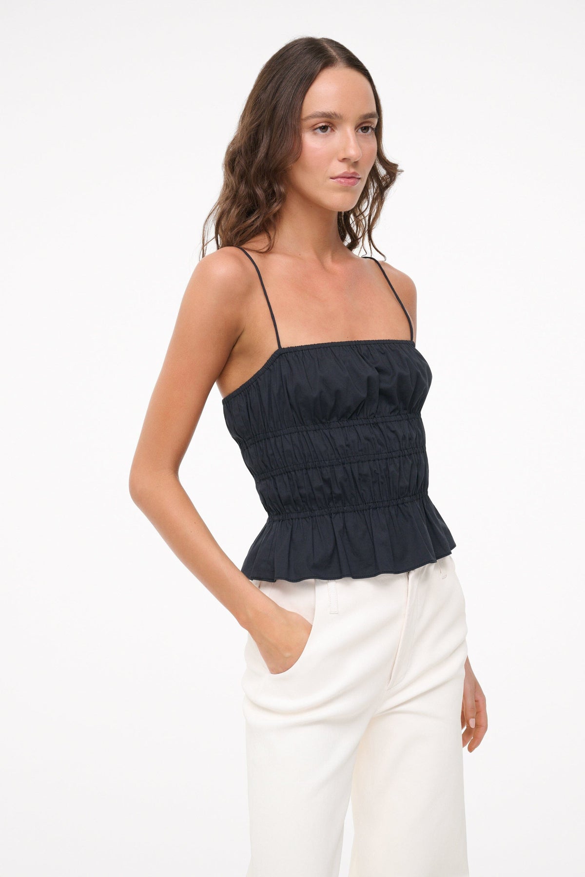 STAUD Sale Ayla Top Black