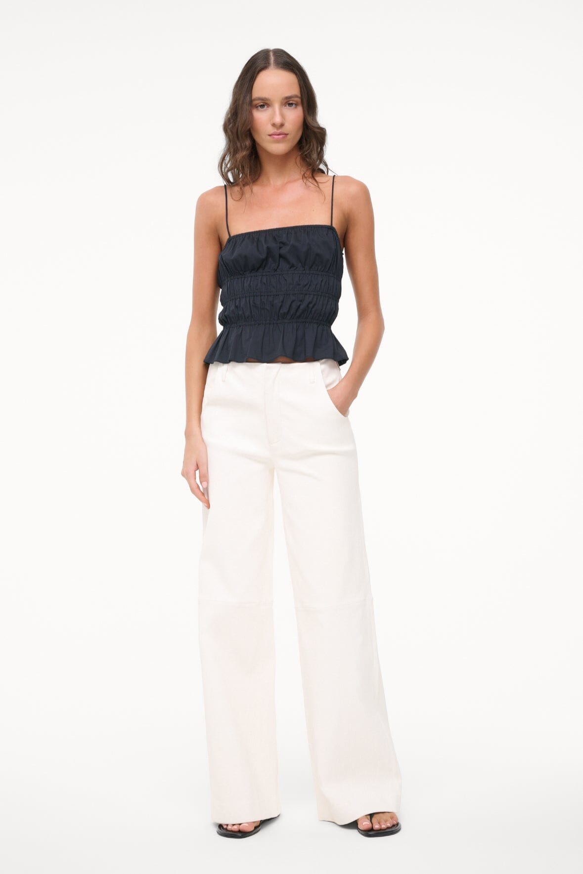 STAUD Sale Ayla Top Black