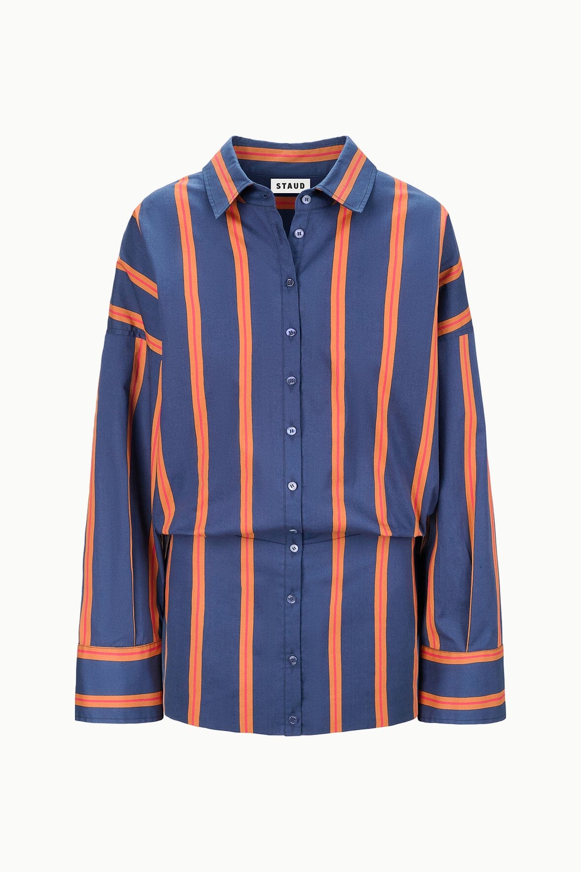 STAUD Sale Cynthia Dress Railroad Stripe