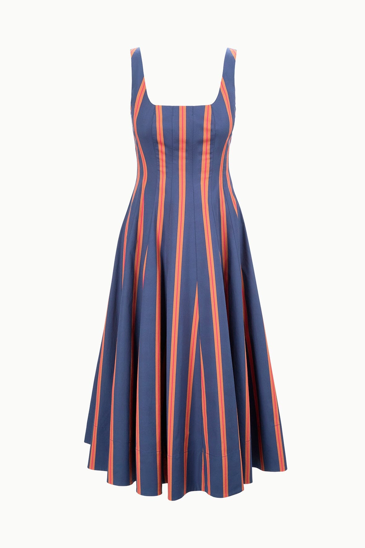 STAUD Sale Wells Dress Railroad Stripe
